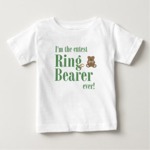 Green I’m The Cutest Ring Bearer Ever Wedding Baby T-Shirt