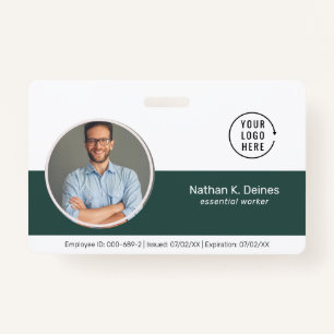 Green ID   Employee Photo ID Company Security  ID Badge