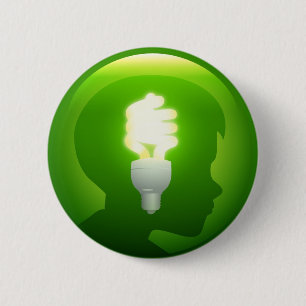 Green Idea 6 Cm Round Badge