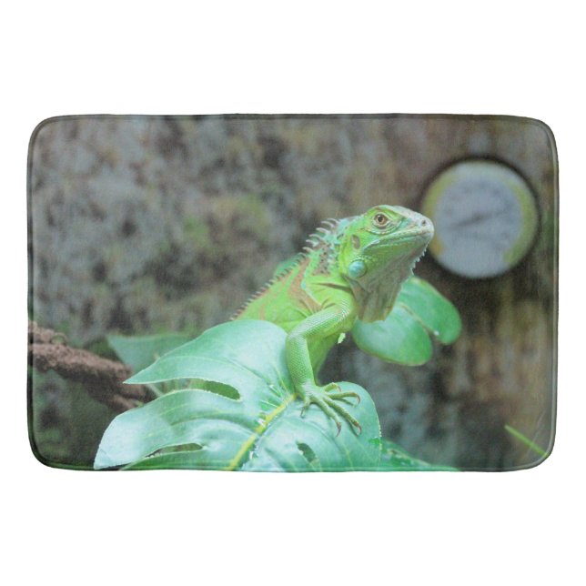 Green   iguana bath mat (Front)