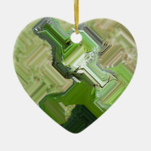 Green Iguana Ceramic Tree Decoration