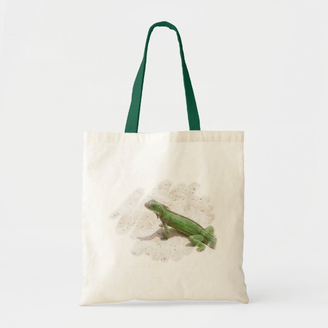 Green Iguana Lizard Tote Bag (Front)