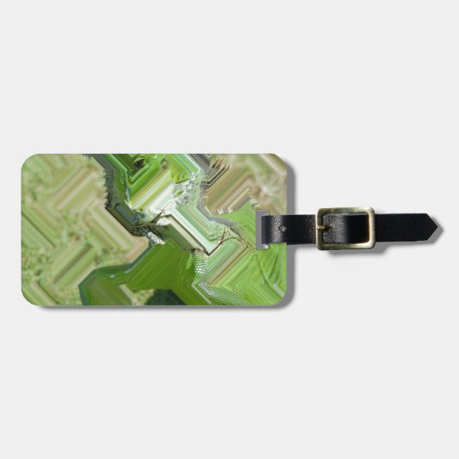 Green Iguana Luggage Tag (Front Horizontal)