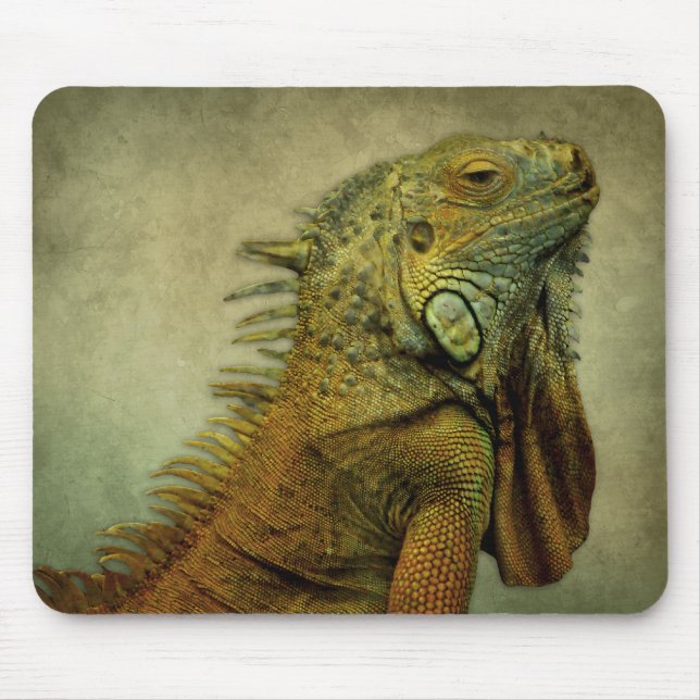 Green Iguana Mouse Mat (Front)