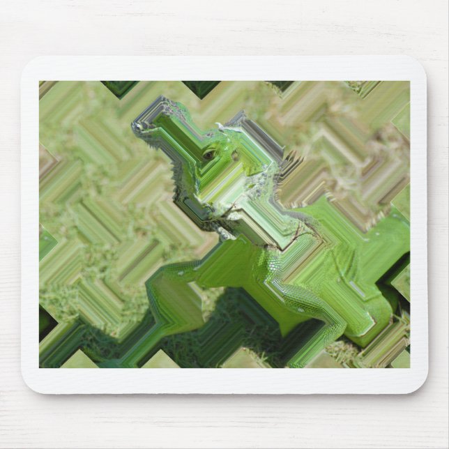 Green Iguana Mouse Mat (Front)
