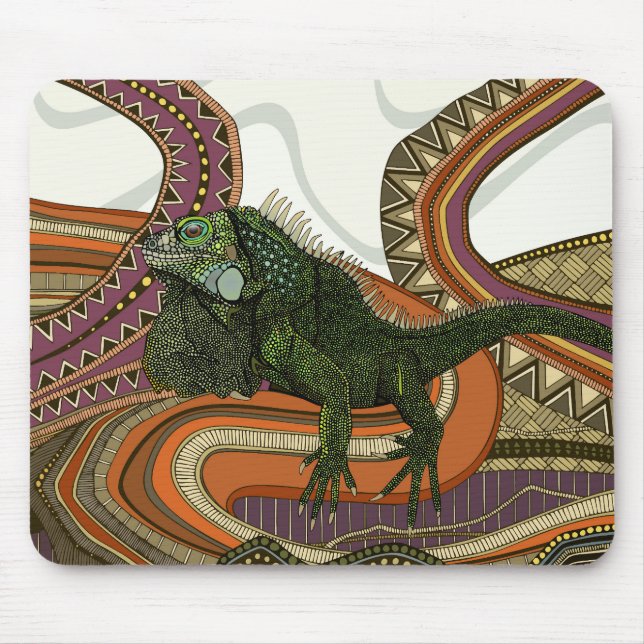 green iguana mouse mat (Front)