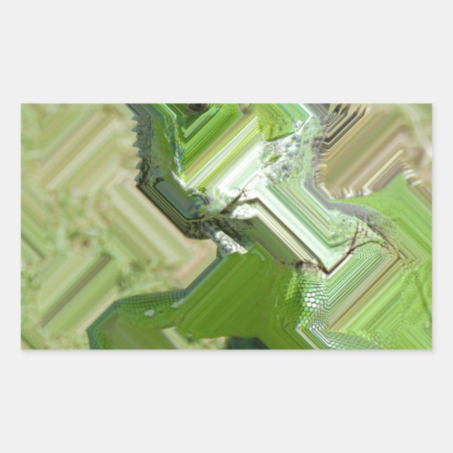 Green Iguana Rectangular Sticker (Front)