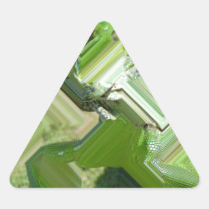 Green Iguana Triangle Sticker