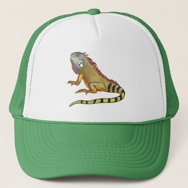 green iguana trucker hat (Front)
