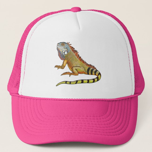green iguana trucker hat (Front)