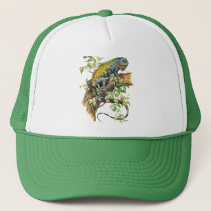 Green iguana trucker hat