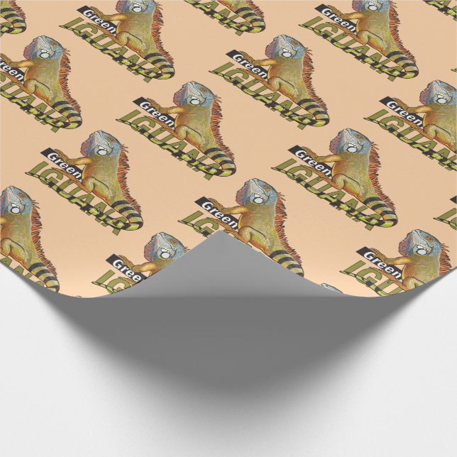 green iguana wrapping paper (Corner)
