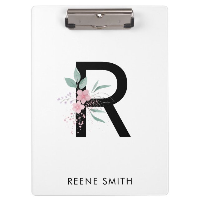 Green Illustration Floral  Clipboard (Front)