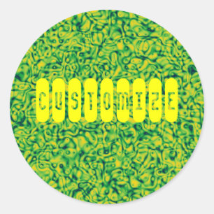 Green Impressionism -Template Classic Round Sticker
