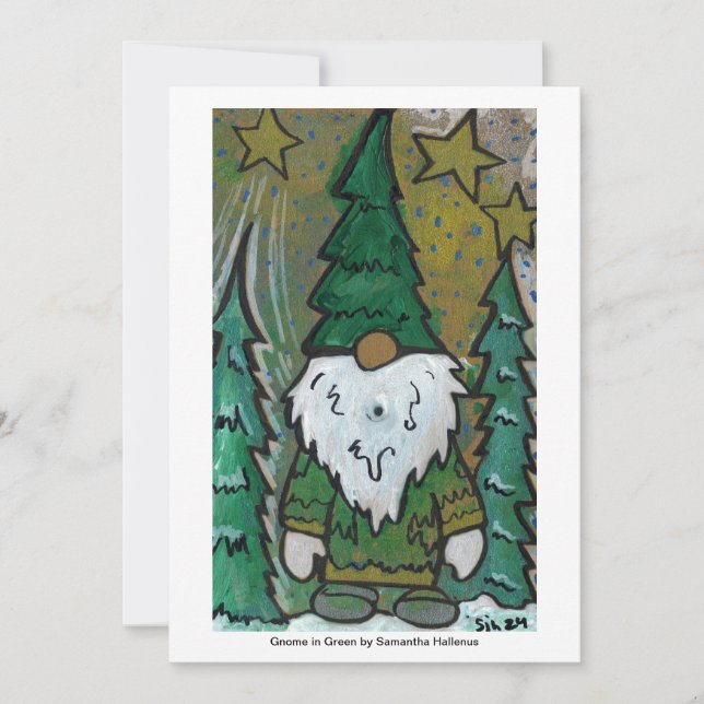 Green in Gnome Invitation (Front)