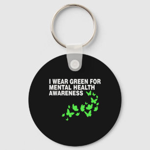 Green In May Mental Health Awareness Month Green T Key Ring