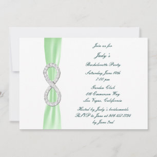 Green Infinity  Bachelorette Party Invitation