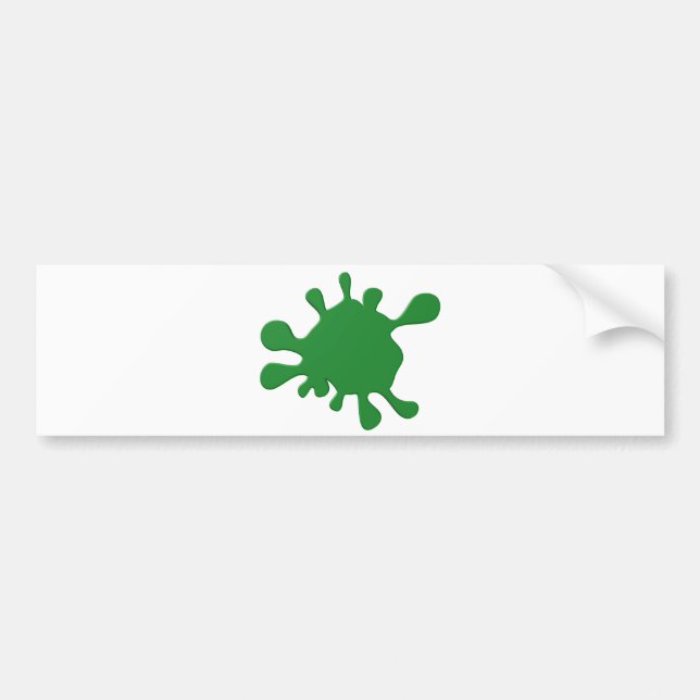 Green ink blot bumper sticker (Front)