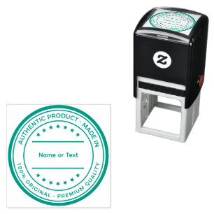 Green Ink Name-Seal Black Housing Professional Self-inking Stamp