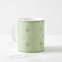 Green Interlaced Blocks Coffee Mug