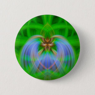 Green Intricacy 6 Cm Round Badge