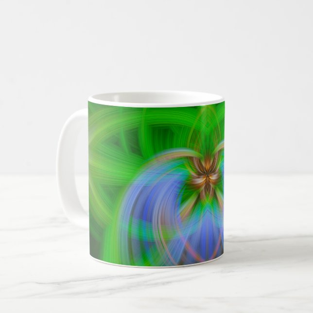Green Intricacy  Coffee Mug (Front Left)