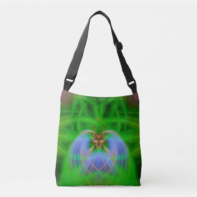 Green Intricacy  Crossbody Bag (Front)