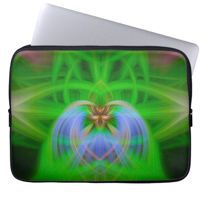 Green Intricacy  Laptop Sleeve (Front)