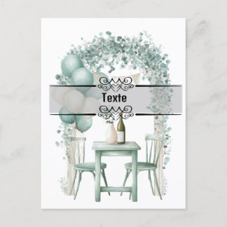 Green Invitation design to customize Postcard