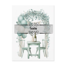 Green Invitation design to customize