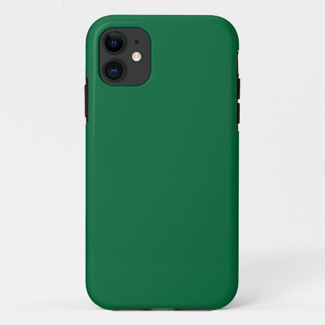 Green iPhone Case Minimal Solid Matte (Back)