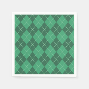 Green Irish Argyle Napkins
