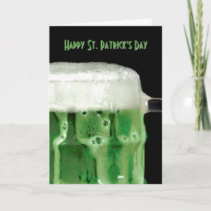 Green Irish beer Card