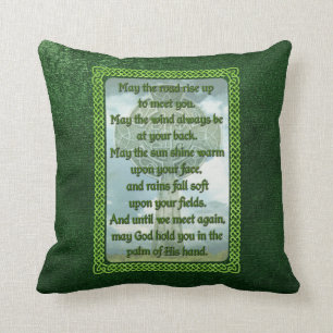 Green Irish Blessing Cushion