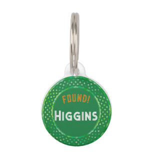 Green Irish Circle Pet Tag