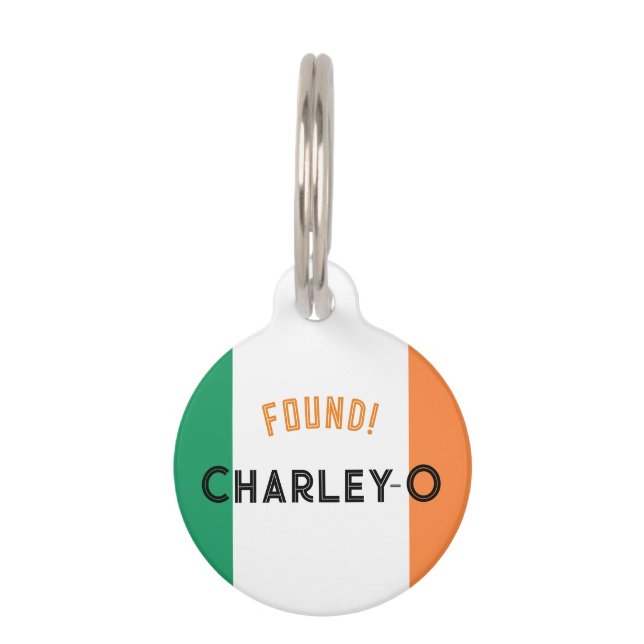 Green Irish Circle Pet Tag (Front)