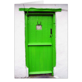 Green Irish Door Card