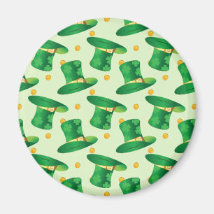 Green Irish Hat pattern , st patrick's day design Magnet