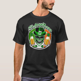 Green Irish Leprechaun Skull: Shenanigans 1 T-Shirt