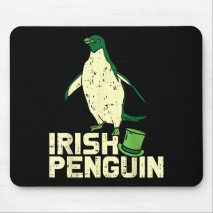 Green Irish Penguin Cute St Patricks Day Animal Lo Mouse Mat