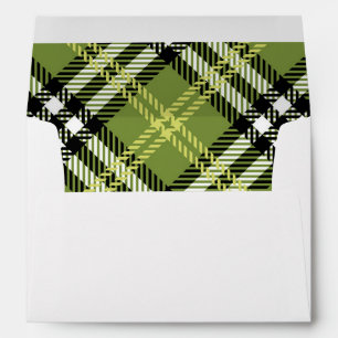 Green Irish Plaid Pattern Envelope