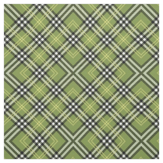 Green Irish Plaid Pattern Fabric (Swatch)