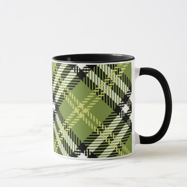 Green Irish Plaid Pattern Mug (Right)