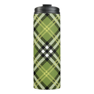 Green Irish Plaid Pattern Thermal Tumbler