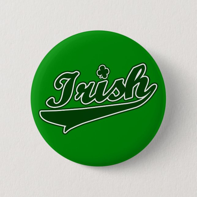 Green Irish Shamrock Button (Front)
