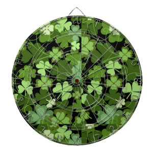 Green Irish Shamrock Dartboard