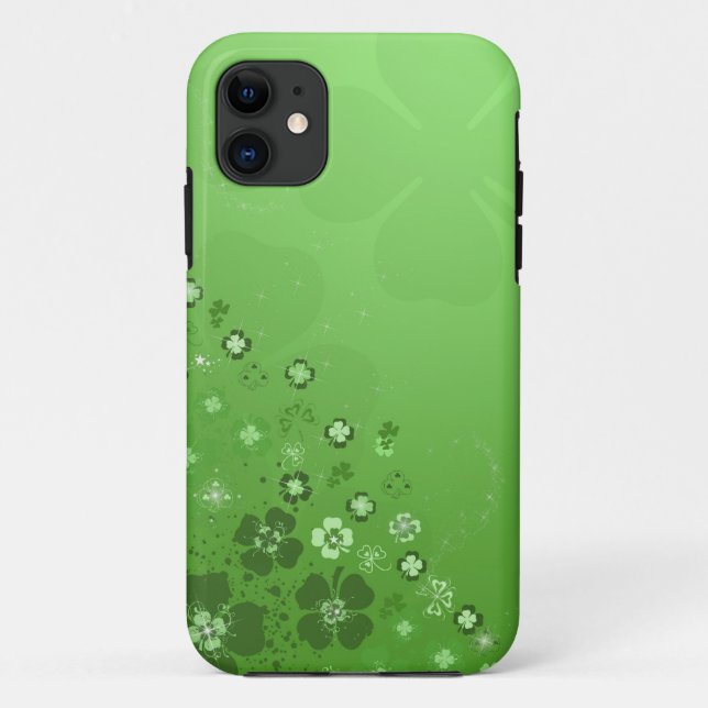 Green Irish Shamrocks Case-Mate iPhone Case (Back)
