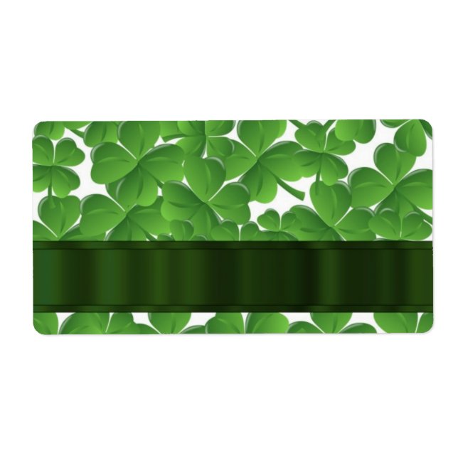 Green Irish shamrocks personalised (Front)