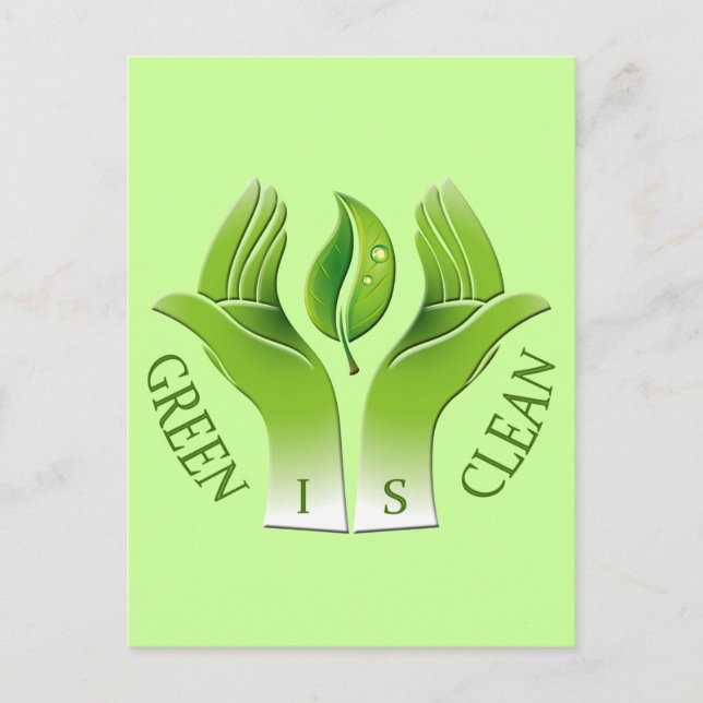 GREEN IS CLEAN POSTCARD (Front)