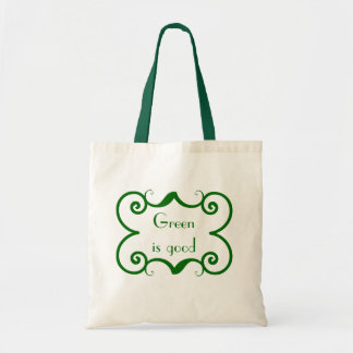 Green Is Good Canvas Bag